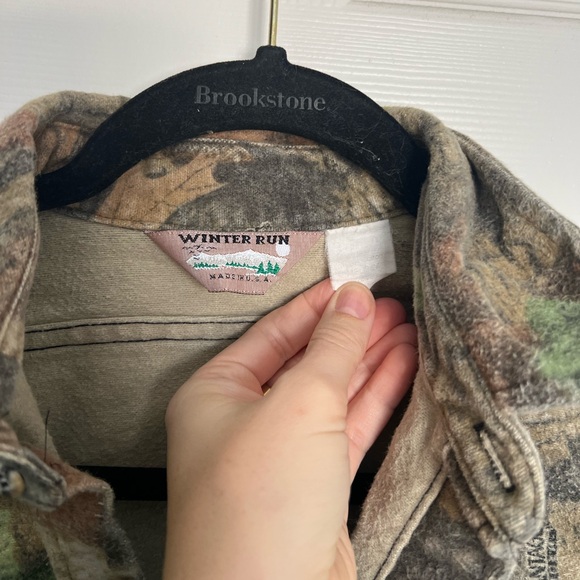 Men’s Vintage Flannel Camo Button Up Shirt - Picture 3 of 4